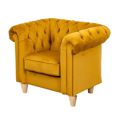 Willowbrook Windsor Chesterfield Chair for Children Mustard DFEU194 Sofa Seating