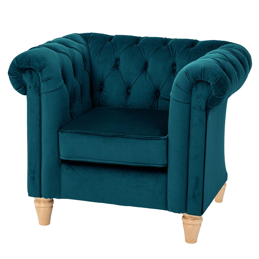 Willowbrook Windsor Chesterfield Chair for Children New Teal DFEU196 Sofa Seating