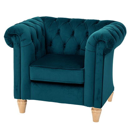 Willowbrook Windsor Chesterfield Chair for Children New Teal DFEU196 Sofa Seating