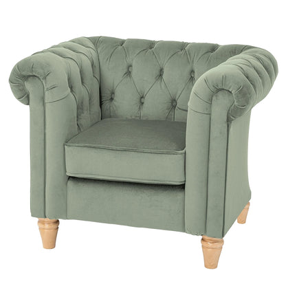 Willowbrook Windsor Chesterfield Chair for Children Sage Green DFEU195 Sofa Seating
