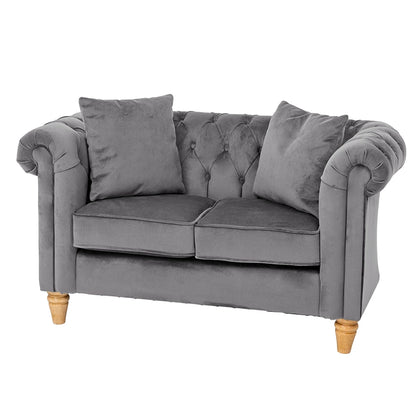 Willowbrook Windsor Chesterfield Sofa for Children Grey DFEU197 Sofa Seating