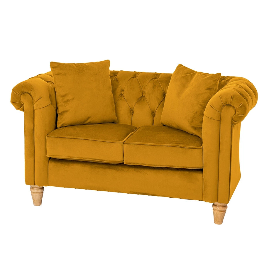Willowbrook Windsor Chesterfield Sofa for Children Mustard DFEU199 Sofa Seating