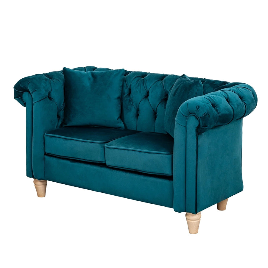 Willowbrook Windsor Chesterfield Sofa for Children New Teal DFEU201 Sofa Seating