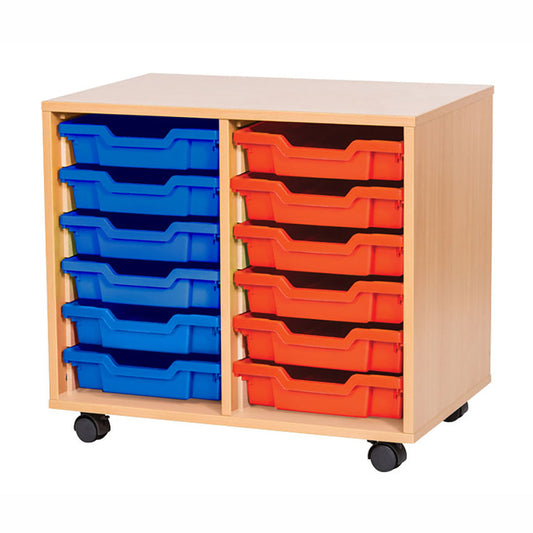 Smart Storage 12 Shallow Tray Double Unit