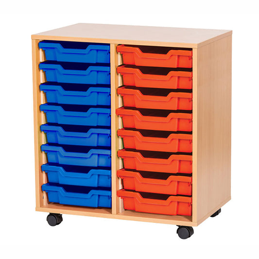 Smart Storage 16 Shallow Tray Double Unit