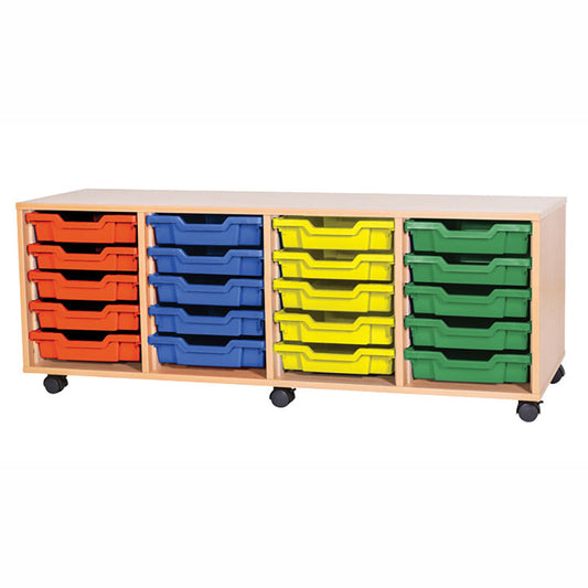 Smart Storage 20 Shallow Tray Quad Unit