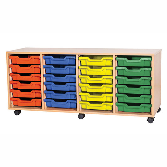 SMART STORAGE-28 SHALLOW TRAY QUAD MOBILE UNIT