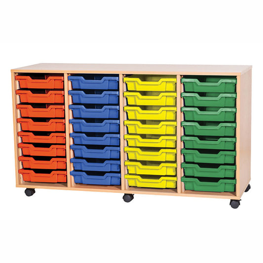 SMART STORAGE-32 SHALLOW TRAY QUAD MOBILE UNIT
