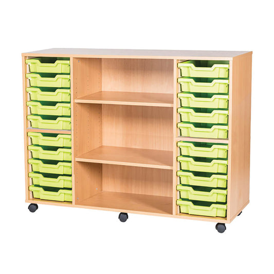 Smart Storage 20 Shallow Tray Unit with 2 Shelves