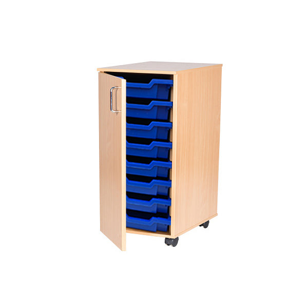 Smart Storage Coloured Edge 8 Tray Single Unit With Lockable Doors