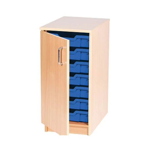 Smart Storage Coloured Edge 7 Tray Single Unit With Lockable Doors