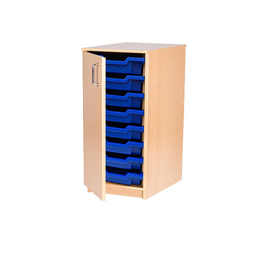 Smart Storage Coloured Edge 8 Tray Single Unit With Lockable Doors