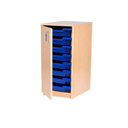 Smart Storage Coloured Edge 8 Tray Single Unit With Lockable Doors