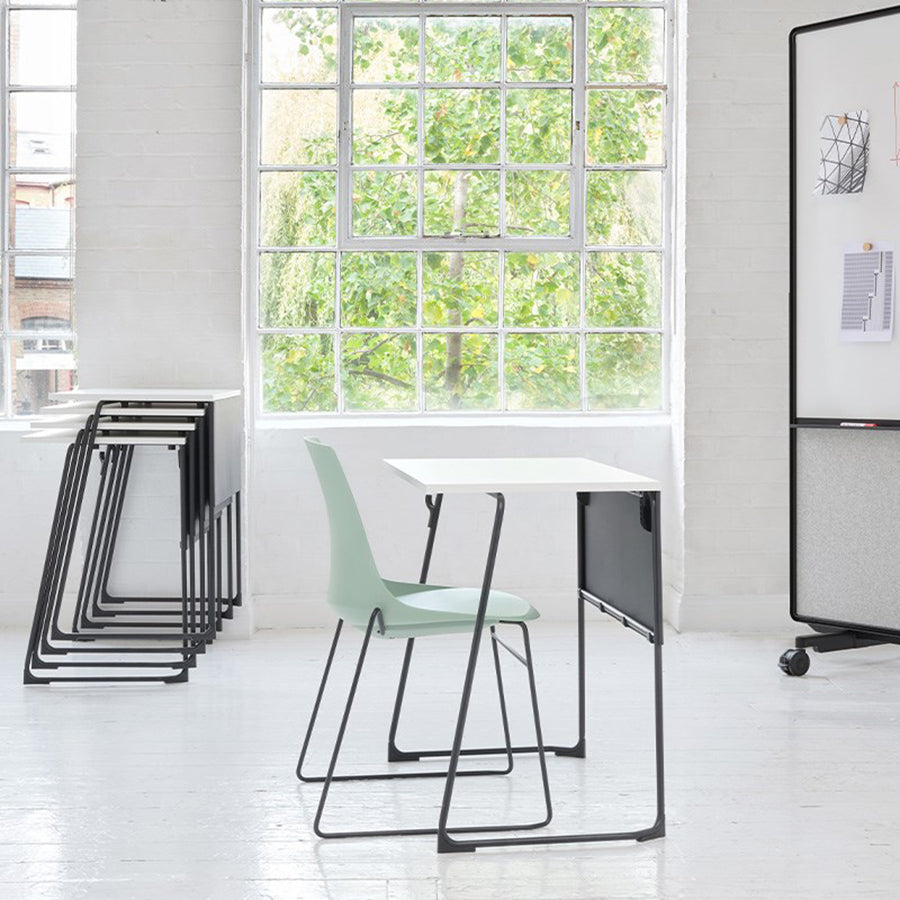 Arlo Shell Stacking Side Chair with Skid Frame
