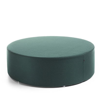 Green round Point ottoman on a white background