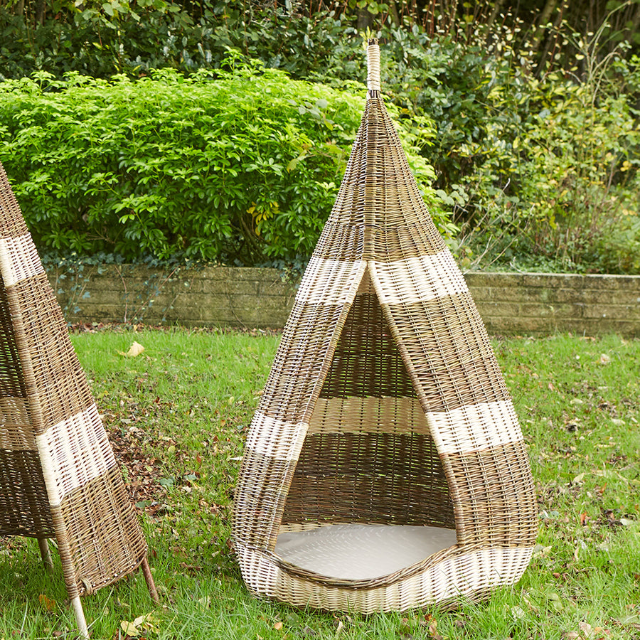 Stripy Wicker Two Tone Pod