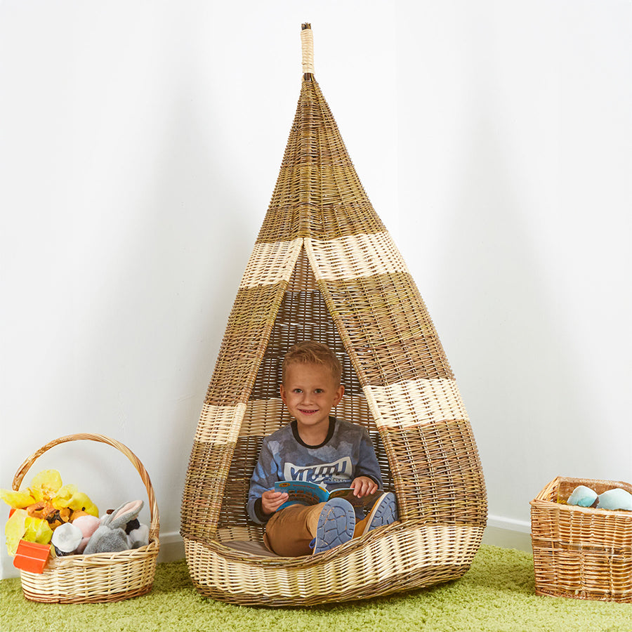 Stripy Wicker Two Tone Pod