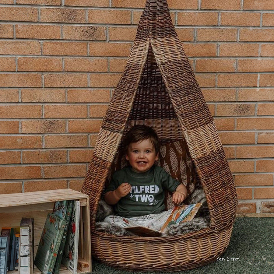 Stripy Wicker Two Tone Pod