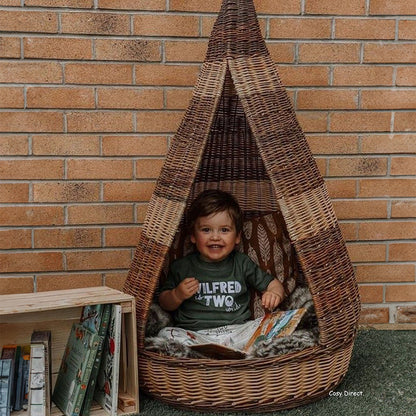 Stripy Wicker Two Tone Pod