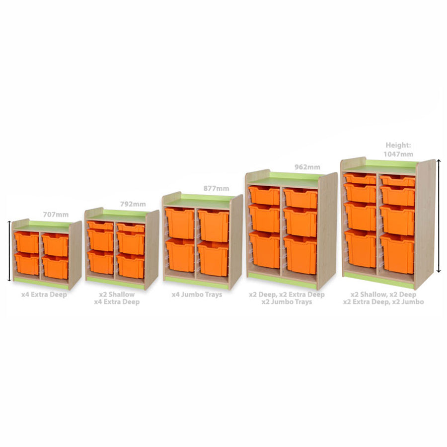 KubbyClass® - 2 Deep, 2 Extra Deep & 2 Jumbo Tray Double Unit