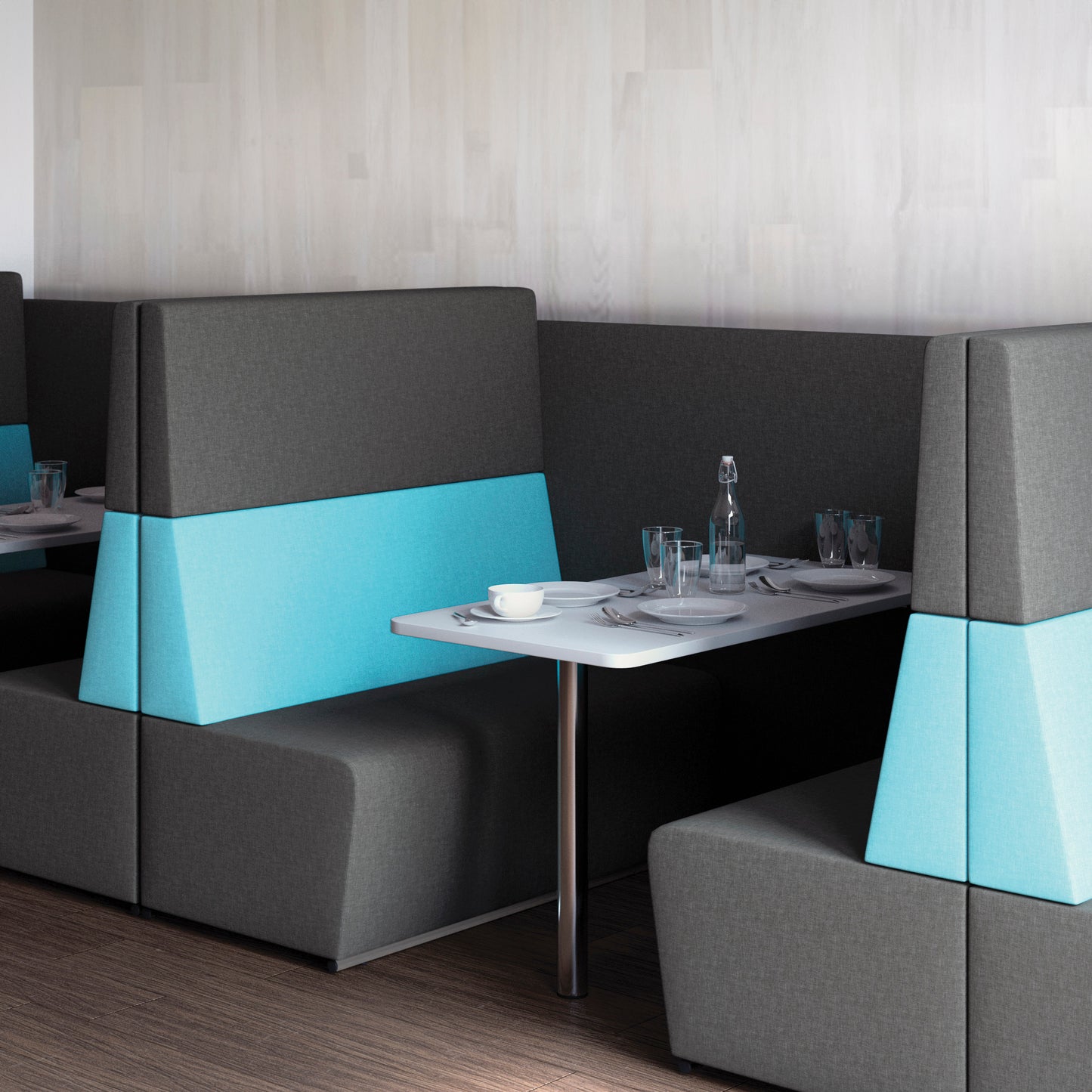 Fifteen 6 Seater Low Back Diner Unit