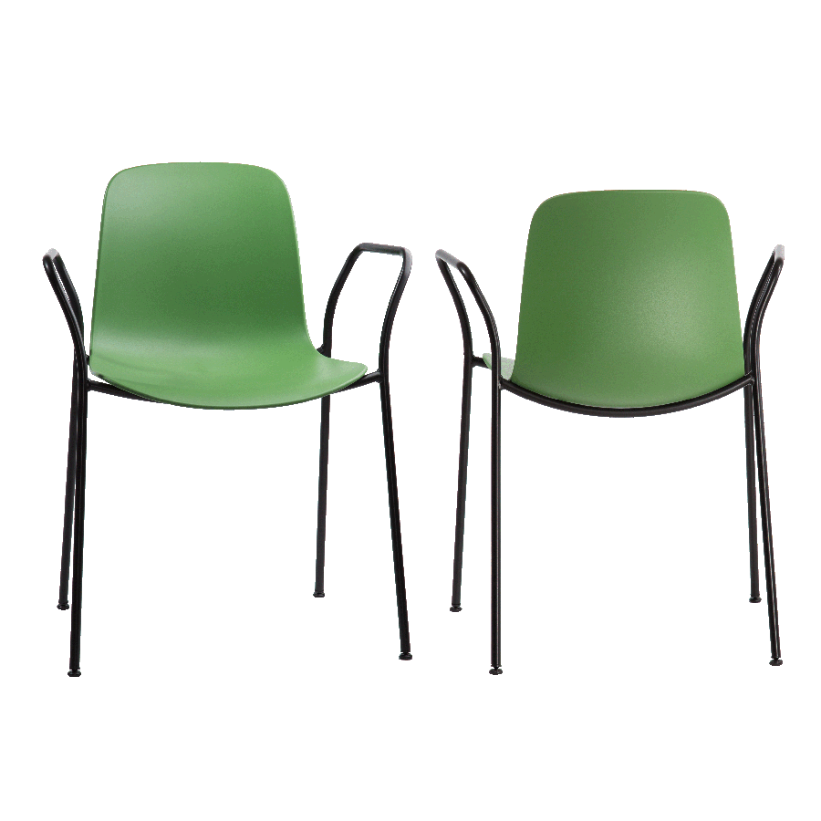 Flux 4 Leg Stacking Chair with Arms