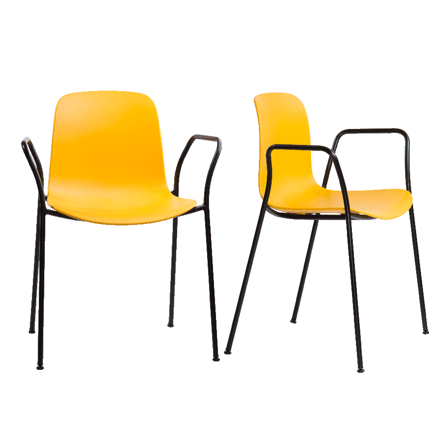 Flux 4 Leg Stacking Chair with Arms