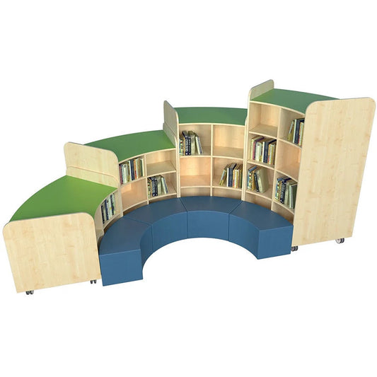 KubbyClass® Junior Curved Bookcase & Seat (Set H)