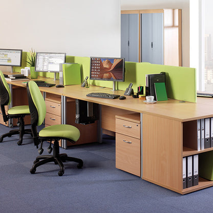 Maestro 25 H Frame Straight Desk with 1 pedestal (Available in 4 sizes)