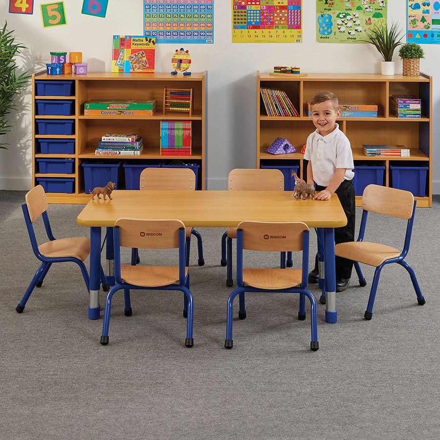 Milan Height Adjustable Rectangular Table
