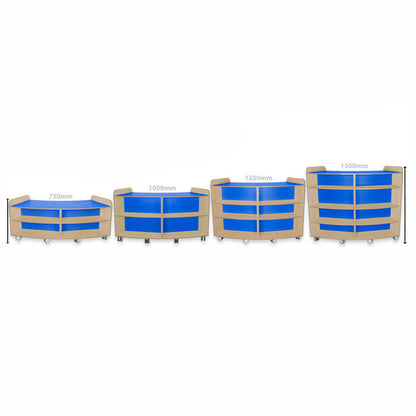 KubbyClass® Grand Curved Library Bookcases (4 Heights)