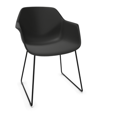 FourMe 88 bio-polypropylene skid frame chair