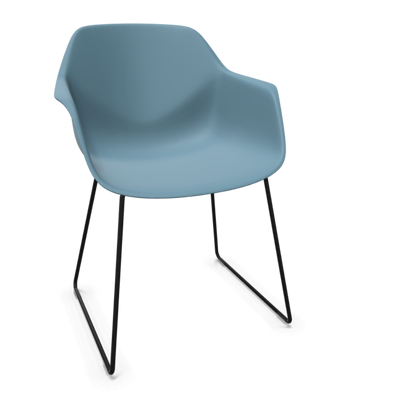 FourMe 88 bio-polypropylene skid frame chair