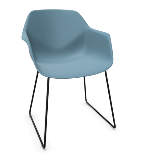 FourMe 88 bio-polypropylene skid frame chair