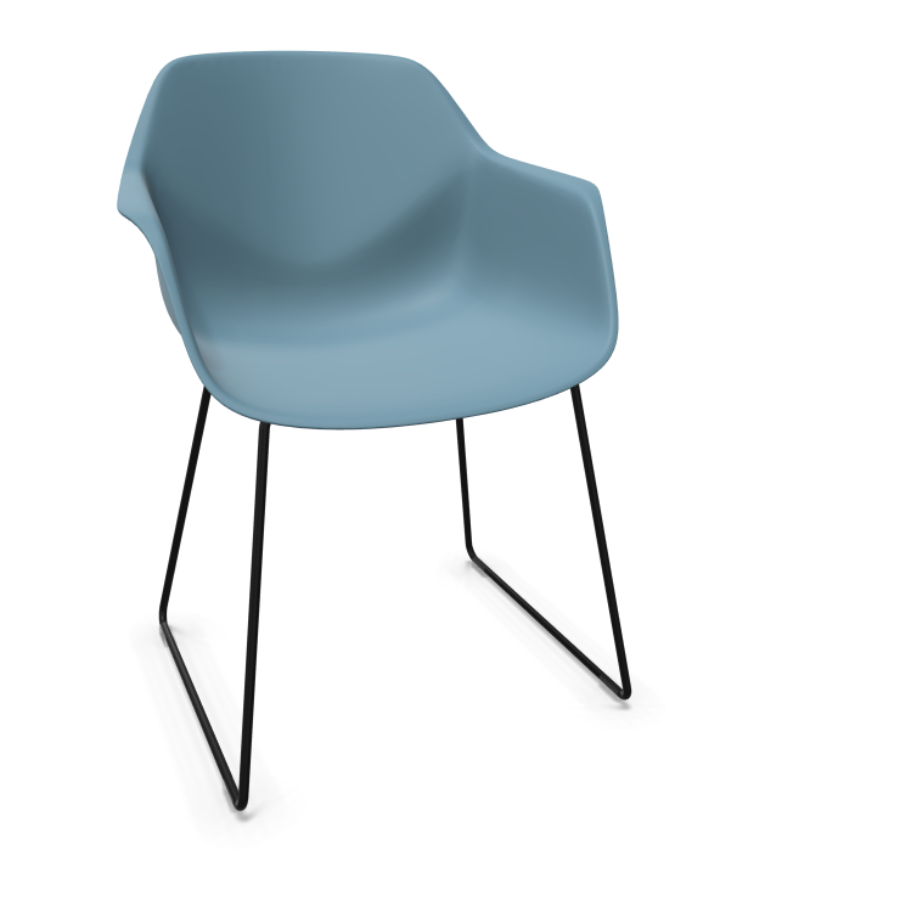 FourMe 88 bio-polypropylene skid frame chair