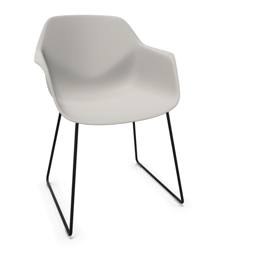 FourMe 88 bio-polypropylene skid frame chair