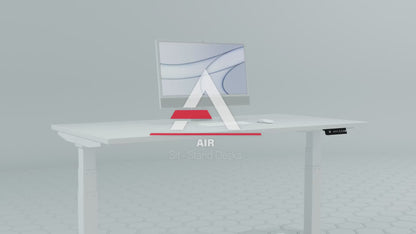 Air Scalloped Edge Height Adjustable Office Desk