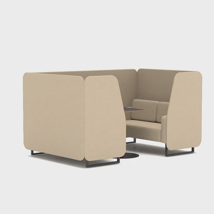 Brixworth Booth in Single Tone - 2 Seater with Grey Table