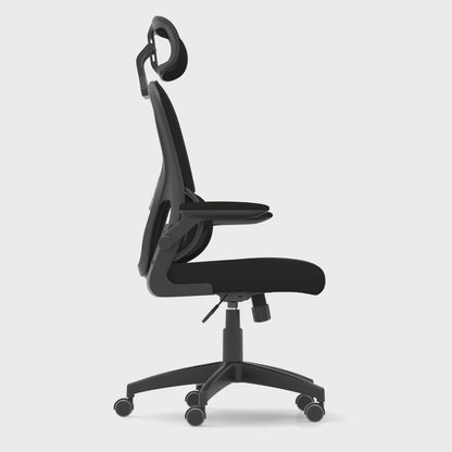 Iris Task Operator Mesh Back Fabric Seat With Headrest