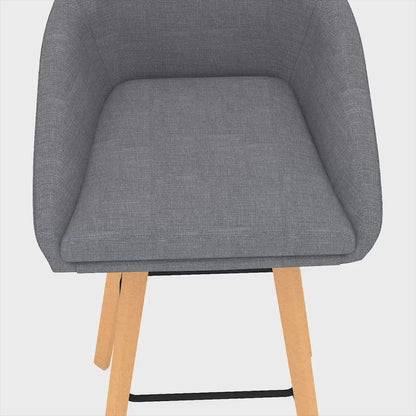 Carmen Wooden Leg High Stool