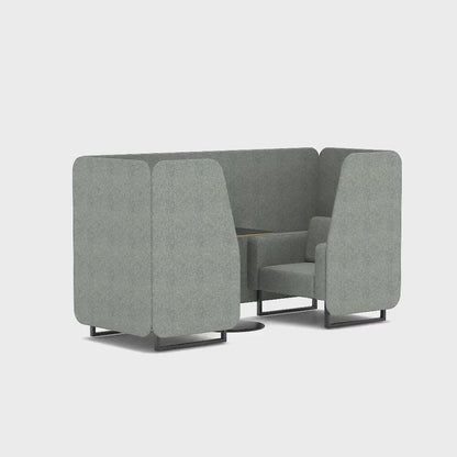Brixworth Booth in Single Tone - 2 Seater with Grey Table