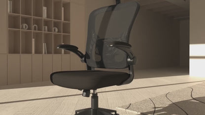 Ace Executive Mesh Chair With Folding Arms