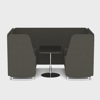 Brixworth Booth in Single Tone - 2 Seater with Grey Table