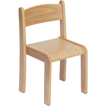 Small Rectangular Table (W960 x D695mm) + 4 Beech Stacking Chairs