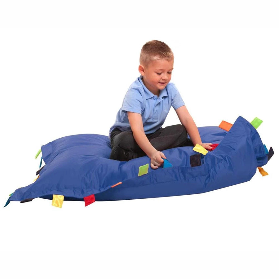 Sensory Touch Floor Cushions (Pack Of 2 - Blue or Natural)