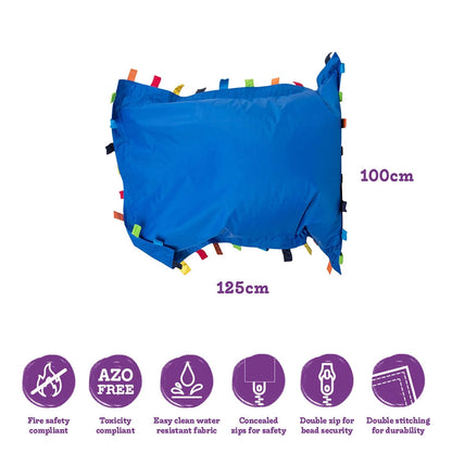Sensory Touch Floor Cushions (Pack Of 2 - Blue or Natural)
