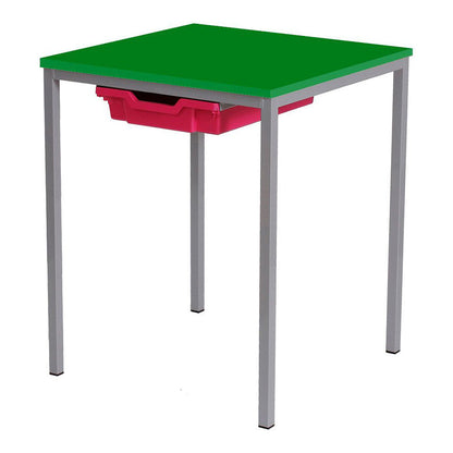 Morleys Fully Welded Classroom Table 600x600 ABS Edge with Tray
