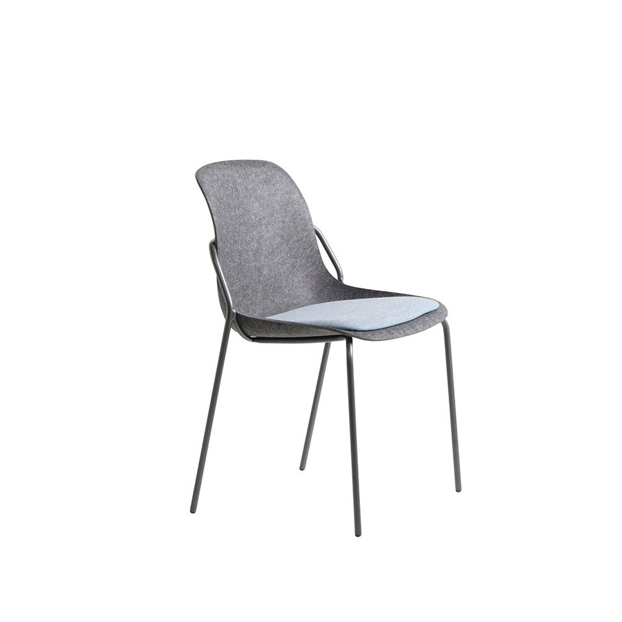 Felt Fine Chair with Upholstered Seat