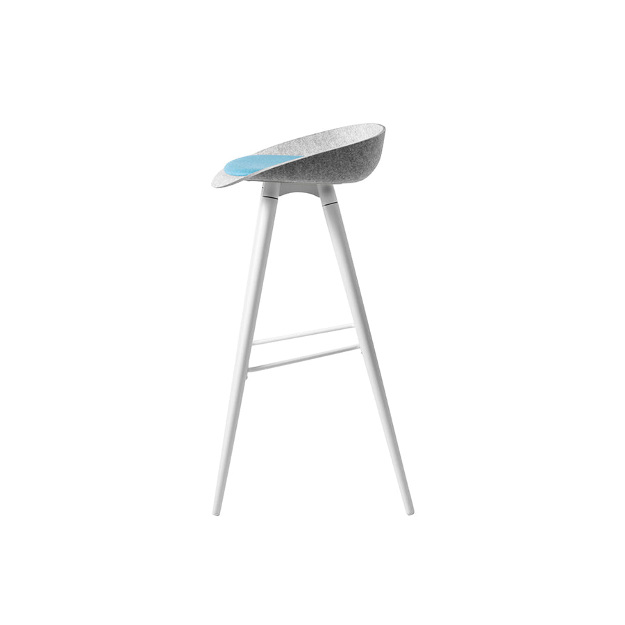 Felt High Metal Wooden Frame Barstool