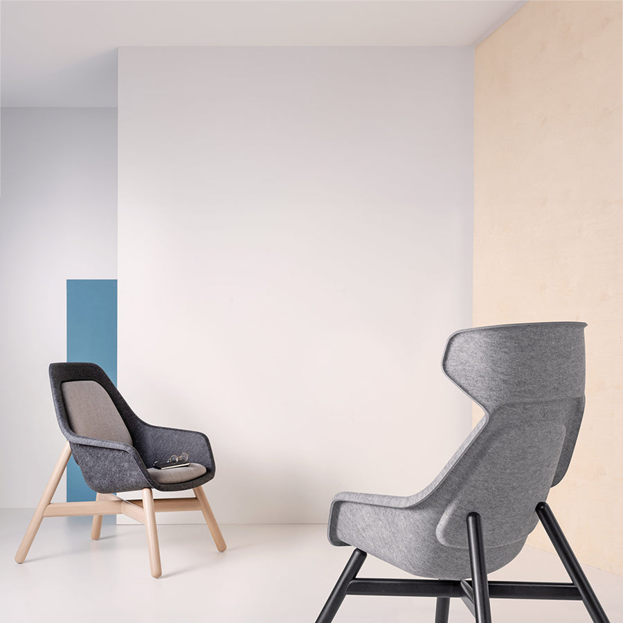 Felt Relax Wooden Frame Chair